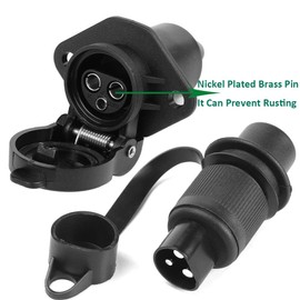 AGRISHOP 12 V 3 Pin Tractor Plug Socket,3Pin Tractor Plug,3Pin Socket Plug for Tractor, 3Pin Tractor Socket Wiring Connector Adapter For Agricultural Machines Trailer Truck Van Towbar Towing