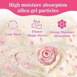 Sukh Silica Gel Flower Drying - Flower Drying 0.9 LBS Color Indicating Silica Gel Crystals Reusable for Drying Preserve Flowers Wedding Bouquet Preservation Drying Crystals