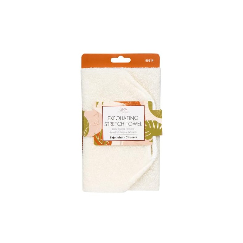CALA - toalla elástica de baño exfoliante (color crema)