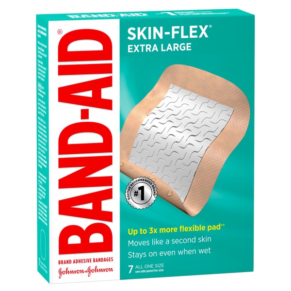 Band-Aid Brand Skin-Flex Bandages Extra Large 7 Bandages