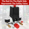 Air Compressor Pressure Switch 90-120PSI Adjustable Manifold Regulator Gauge Durable