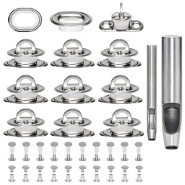 Screw Lock Brass for Oval Eyelets Nickel-Plated Screw Lock for Round Eyelets with Tarpaulin Eyelets for Eyelet Car Trailer Tarpaulin Closure DIY Bags and Hardware Accessories Silver