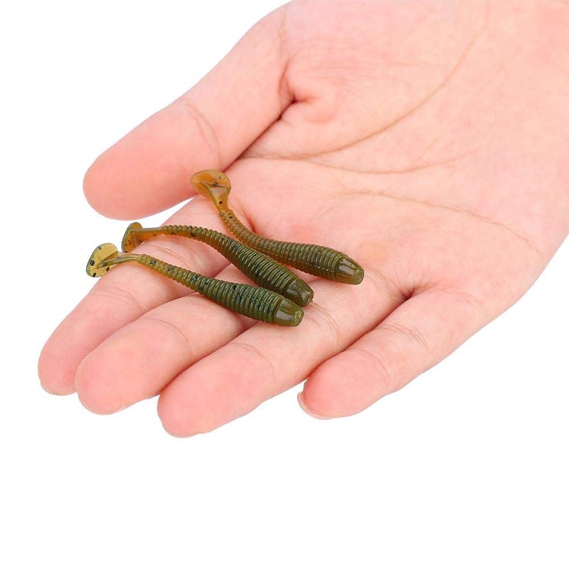 Fishing Worm Rubber, Fishing Lure, 50 Pieces Artificial Bait, Soft