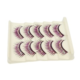 Ipetboom 5pairs Manga Lashes Fake False Lashes Women Makeup Exaggeration Costume Party