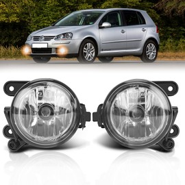 TangMiGe Fog Lights for Volkswagen VW Golf V 5 (1K1/1K5) 11/2004-06/2009, 1K0941699C 1K0941700C, HB4, 1 Pair, Clear Lens