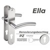 Stahlia Handle set, long plate, renovation set, brushed stainless steel,
