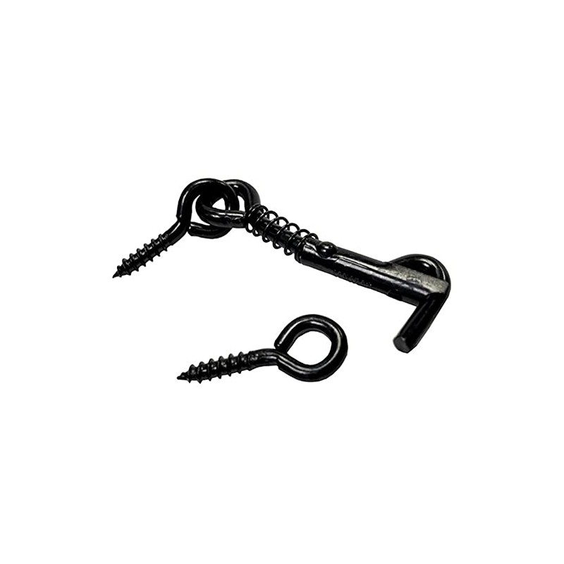 Merriway BH07626 Safety Gate Hook & Eye Black 2.1/2 Inch