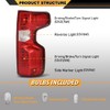 CNNELL Tail Light Assembly Rear Lights Red Lens Right Compatible