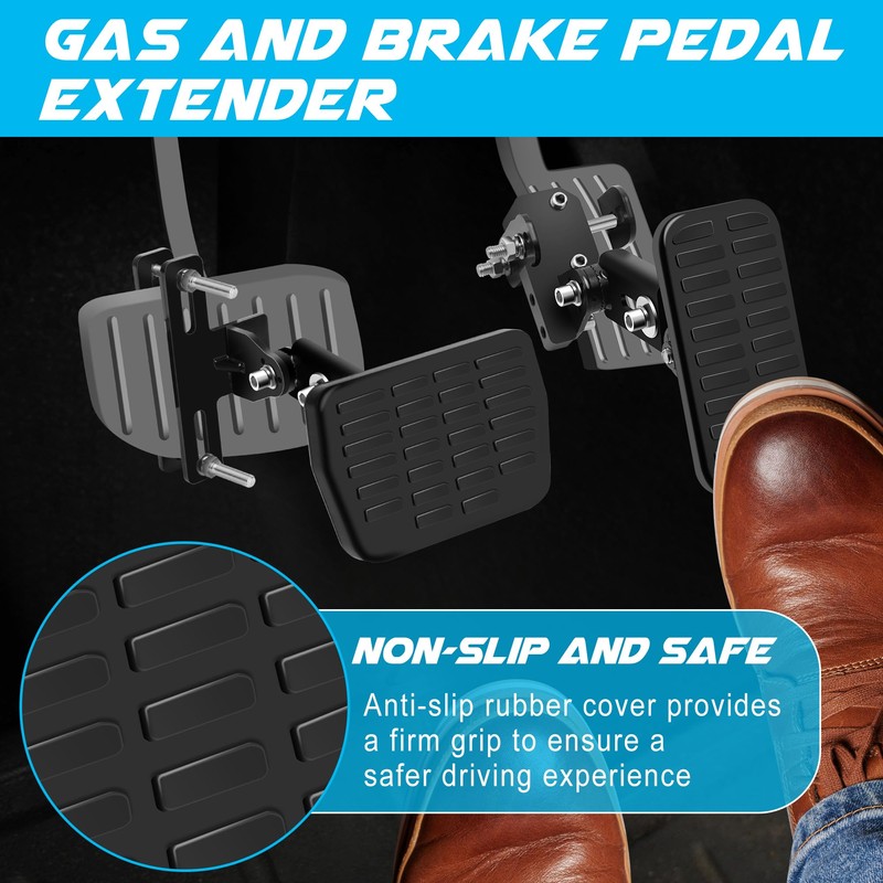 Anglecai Gas and Brake Pedal Extenders for Short Drivers People