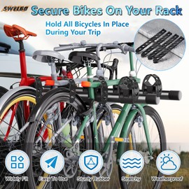 Bike Rack Strap, Bike Wheel Stabilizer Straps, OEM Rubber Strap Accessory Kit, Compatible with Allen Sports Premier Back Rack/Thule 534