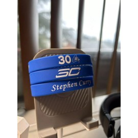 Stephen Curry SC 30 Blue Signature Basketball Silicone Bracelet Warriors