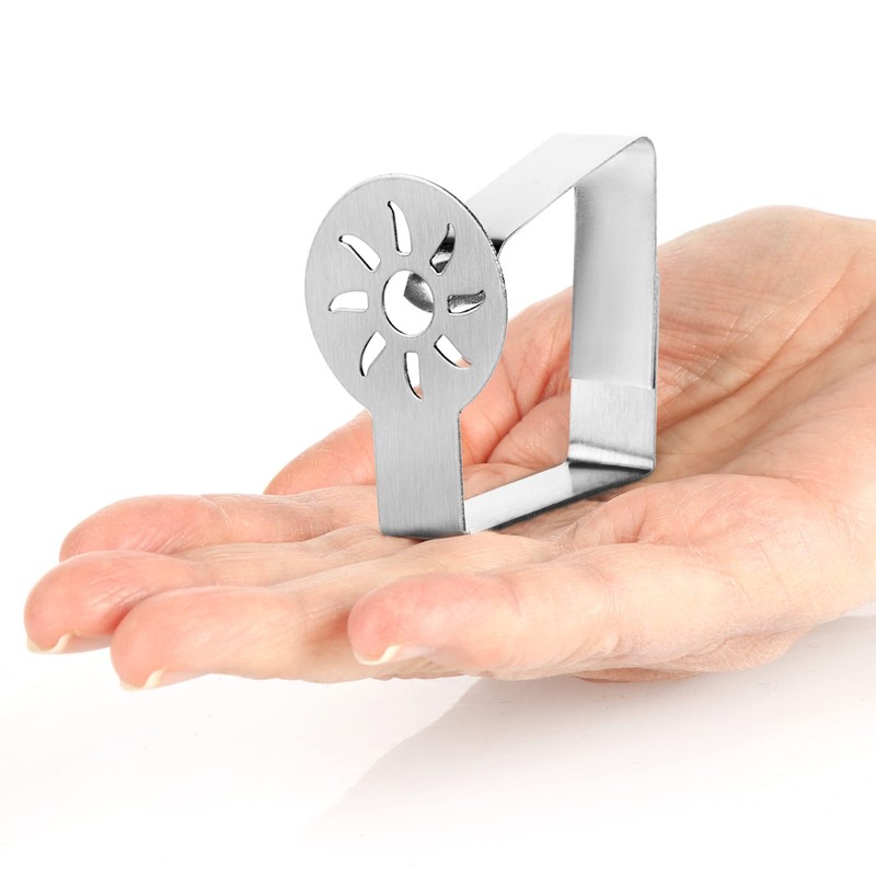 com-four® 8 x Premium Stainless Steel Tablecloth Clips - Cloth