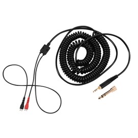 Generic Replacement Spring Coiled Cable for HD25/560/540/480/430, 2-6M Long, 3.5mm Coiled Aux Cable with 6.35mm Adapter