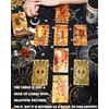 YIMINGOUFEI Tarot Card Deck 78 Cards Gold Foil Embossed Medieval