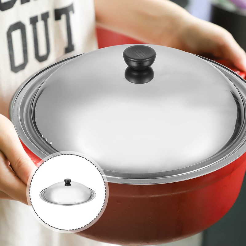 Operitacx Pot Lid Stainless Steel Lid Pan Lid Wok Pot