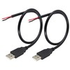 HCFeng 18AWG USB 2.0 Male Plug to 2pin Bare Cable