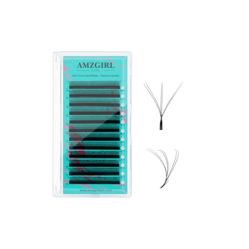 Cashmere Volume Eyelashes, 6DW Prefabricated Eyelash Extension, Fast Blooming Volume