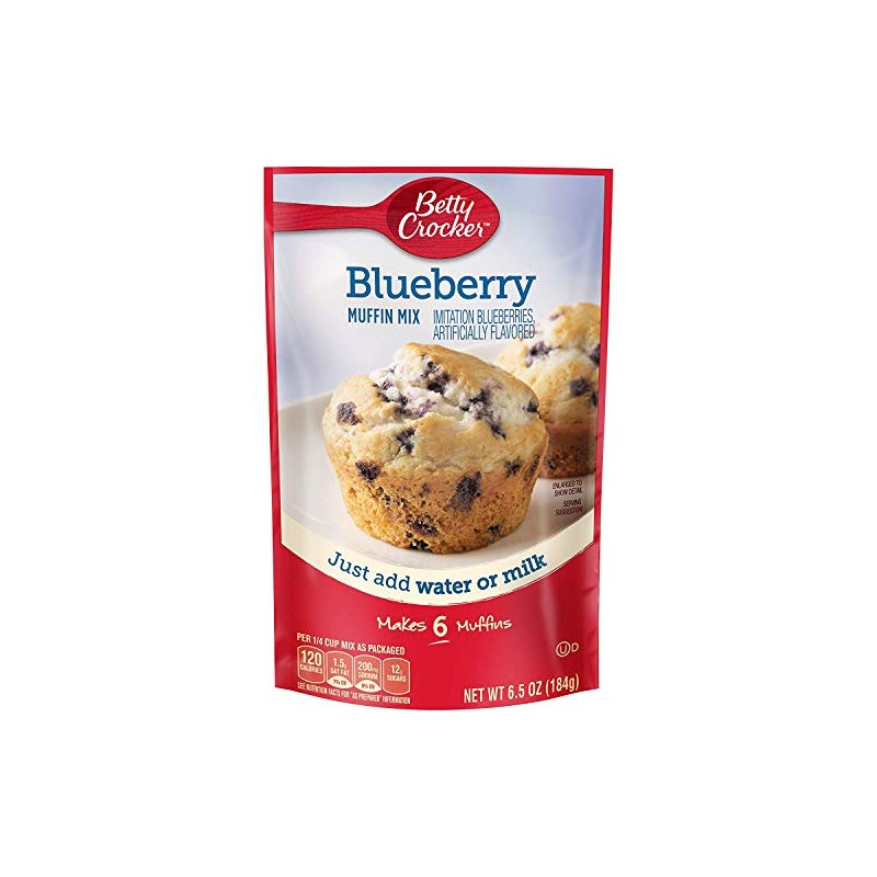 Betty Crocker Blueberry Muffin Mix 6.5oz Pouch (Pack of 12)