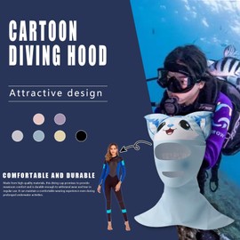 Dive Hood Animal | Cat Ear Scuba Hood | Cartoon Animal Dive Hood for Underwater Adventures, Wetsuit Hood for Enhanced Swimming Experience