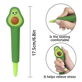 Reofrey Diamond Painting Pen Karikatu Modelling Soft Foam Toy Stress Relief Diamond Art Pens Ergonomic Design Diamond Art Accessories for Diamond DIY Nail Art (Avocado)
