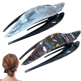 5" Acetate Tortoise Hair Claw Clips ，Hair Pins，French Duckbill Barrette for Women - Durable Handmade Elegant Grip Accessory.