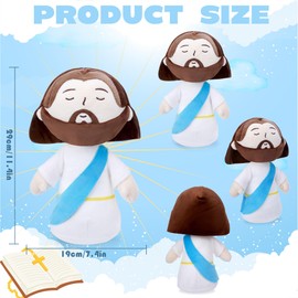SEAOPOP Jesus Plush Stuffed Doll: My Friend Jesus Plushie Toy, Classic Christ Religious Savior, Easter Christmas Baptism Gift for Kids Christians Party Favors(12-inch)