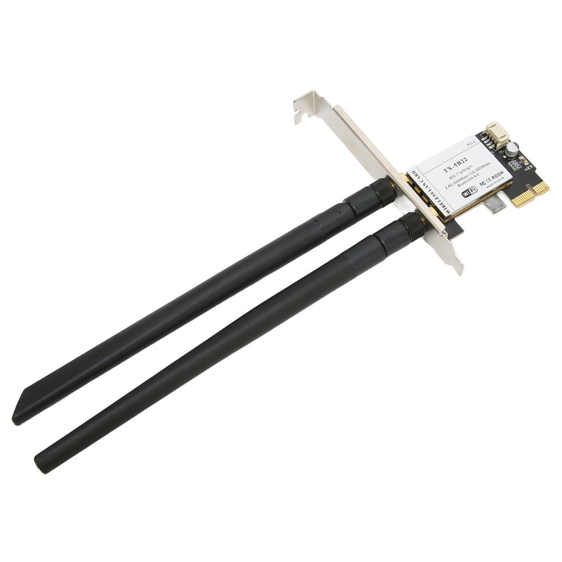 Wireless Internet Card 2.4Ghz 5Ghz 300Mbps High Transmission Rate Black