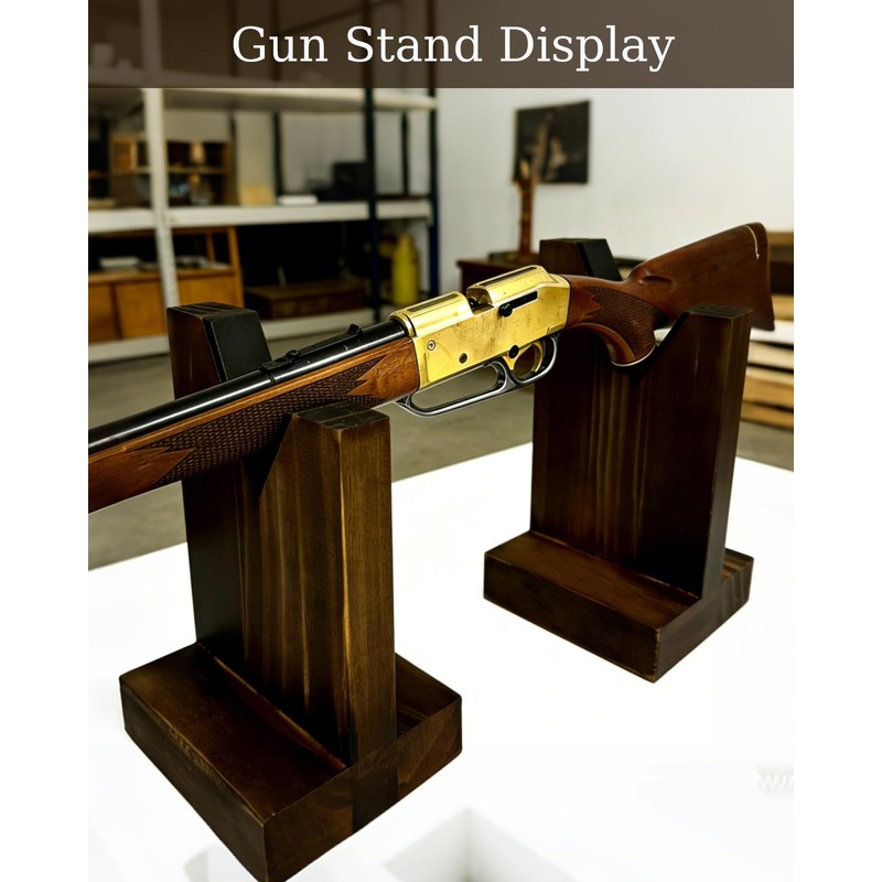 LITAITAI Wood Gun Display Stands Rifle Rack Gun Rack for