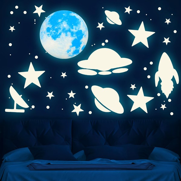 Glow in The Dark Stars Ceiling, 1134PCS Realistic 3D Glow
