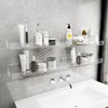 DigDozer Acrylic Bathroom Shelves 4 PCS, Different Sizes for Shower,