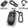 Kirsnda Key fob Cover with Metal Buckle Compatible with Toyota