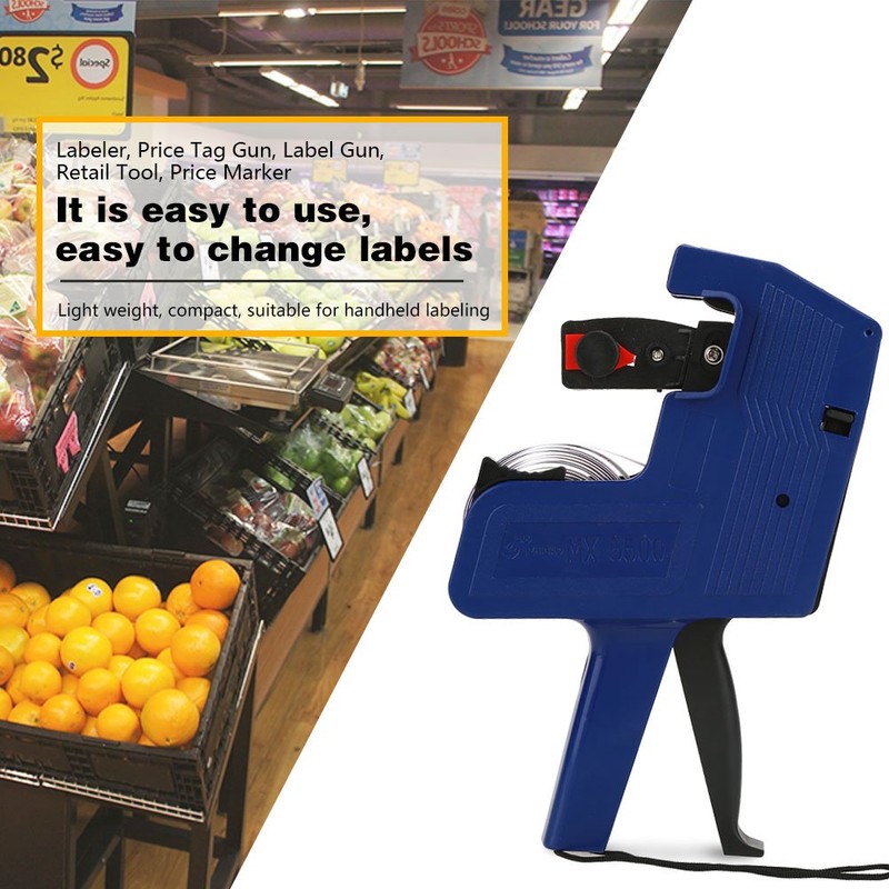 Aramox MX-5500 Labeler 8 Digits Price Tag Sticker Gun Retail