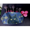 Unbranded Blue Cat Gothic Makeup Bag Aesthetic Organizer Brand New
