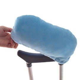 DURASIKO Universal Crutch Armpit Pillow Crutch Pad Handle Cover Comfortable Breathable Crystal Velvet Outer Surface Silk Cotton Inner Filling Moisture and Sweat Absorbing Crutch Accessories 2PCS