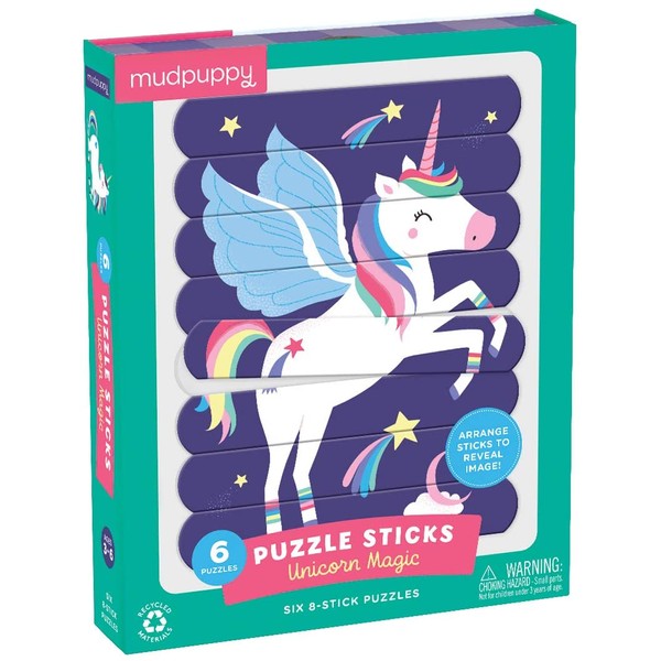 Mudpuppy Unicorn Magic Puzzle Sticks