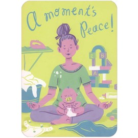 Sellers Publishing RSVP A Moment's Peace: Mom and Baby Meditating Funny Mother's Day Card