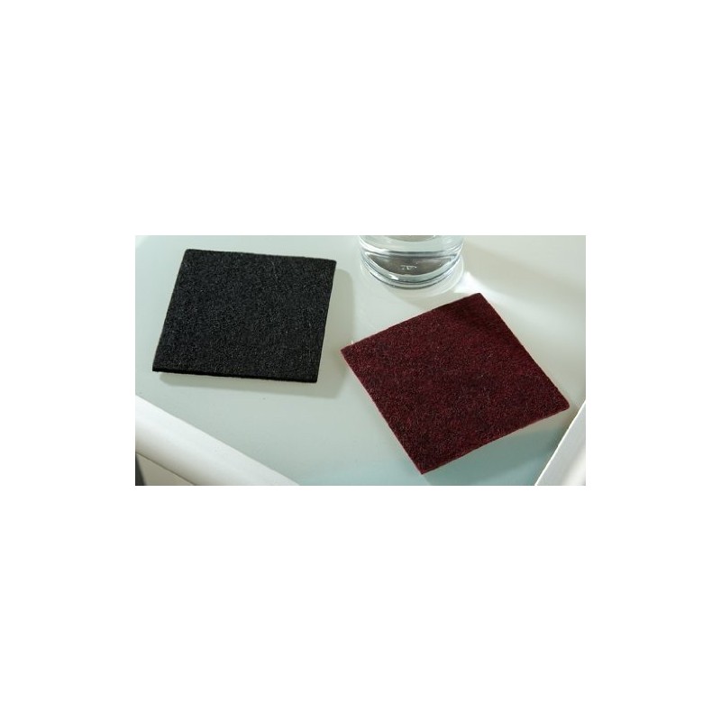 Felt Coasters, Set of 4, Square, Dark Brown
