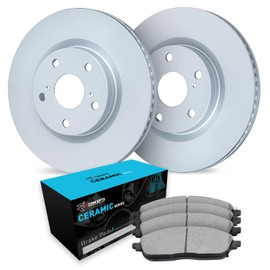 R1 Concepts Rear Brakes and Rotors Kit |Rear Brake Pads| Brake Rotors and Pads| Ceramic Brake Pads and Rotors|fits 1992-2000 Lexus GS300, SC300, SC400; Toyota Supra