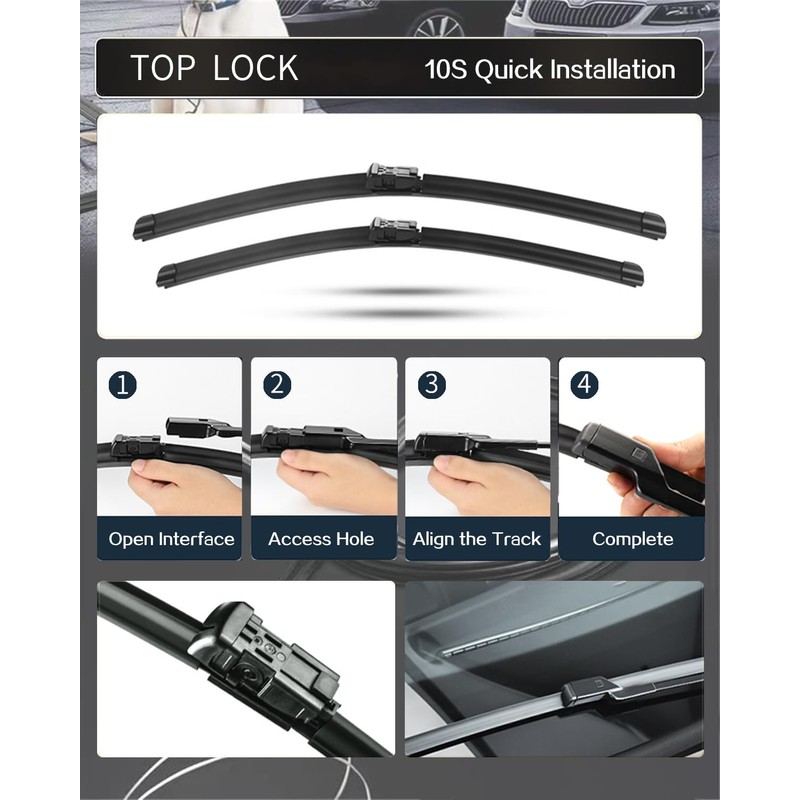 Replacement for Jeep Renegade 2015-2023 Silent Wipers -FAPIUO Front and
