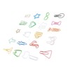 100Pcs Cute Paper Clips 20 Shapes Adorable Fun Metal Paper