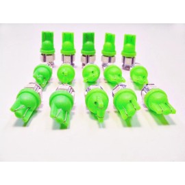Lumiglow 15 BRIGHT Green 5 LEDs 12V Side Marker License Plate Clock Dash Light Bulbs Ford