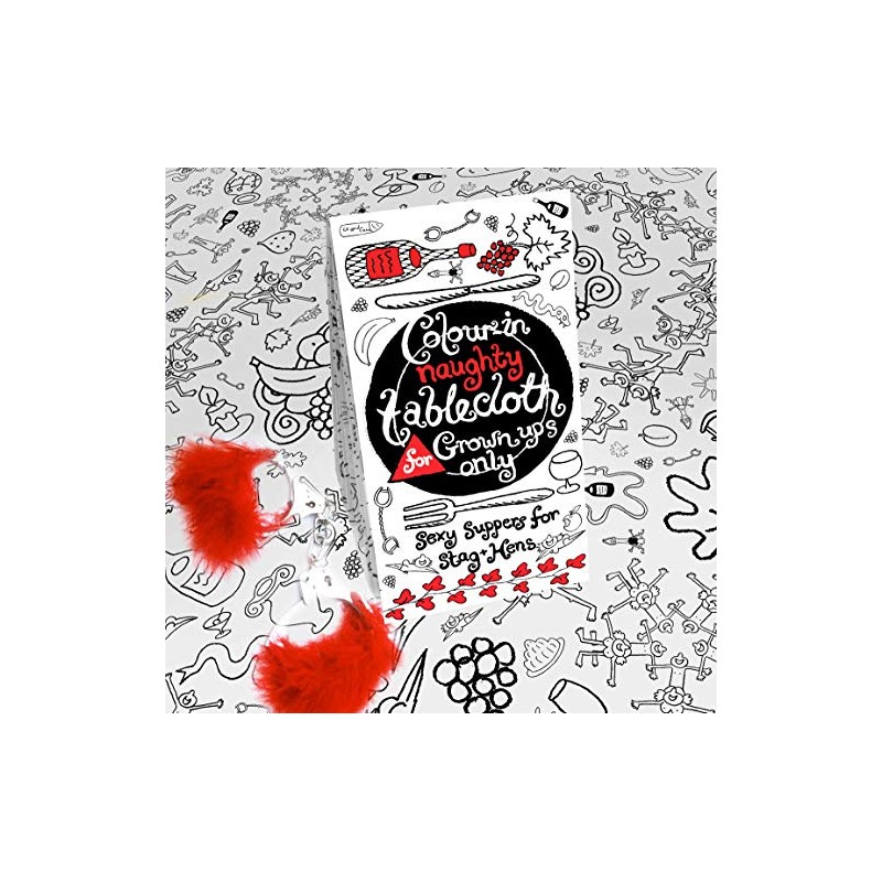 Colour-In Naughty Tablecloth - For Grown Ups Only! (TC06)