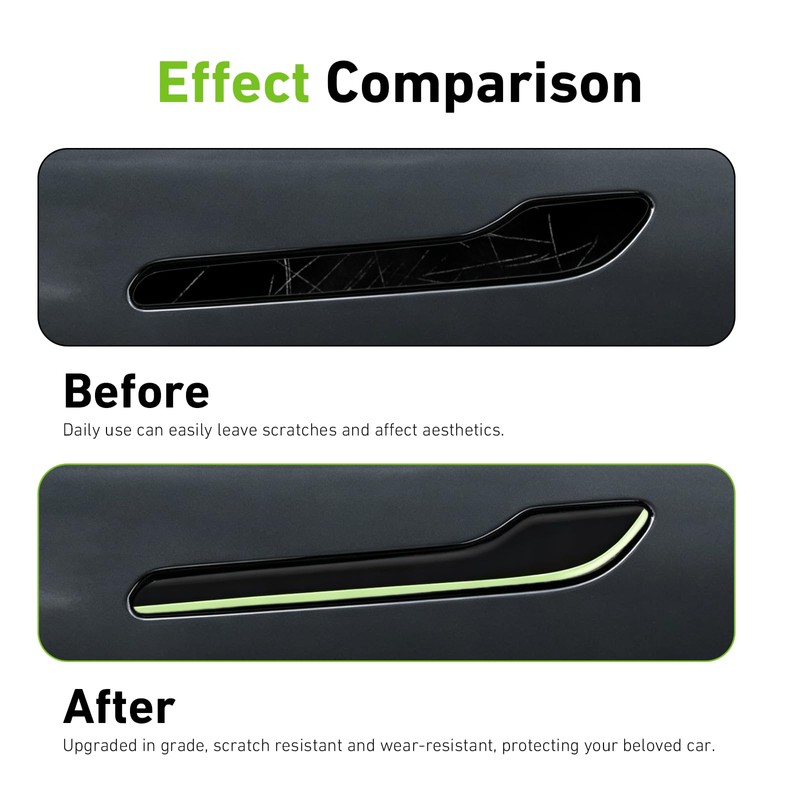 Hugwits 4 PCS Car Door Handle Covers for Model 3/Y,