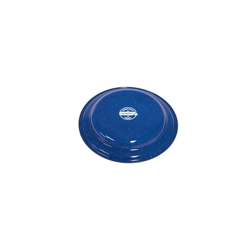 Campfire Enamel Flat Plate, 27 cm Size, Navy