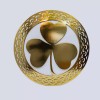 Manish International Exclusively Irish Shamrock Leaf Round-Shaped Wall Hang -