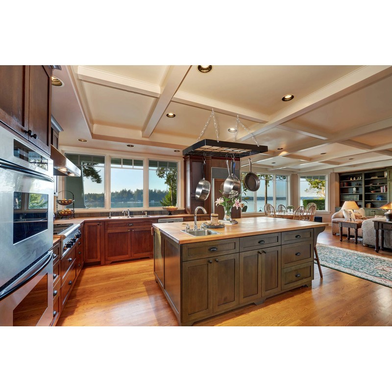 Fox Run Kitchen Pot Hanging Rack, Rectangular Rack with Chains