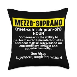 Mezzo Soprano Singer Vocal Vocalist Voice Singing Choir Throw Pillow