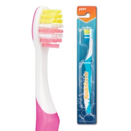 SmileGoods Y253 Child Toothbrush, Soft, Easy Grip, Individually Packaged Toothbrushes, Assorted Colors, Bulk Pack of 72