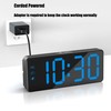 KWANWA Digital Alarm Clock with 3-Level Dimmer & Battery Backup