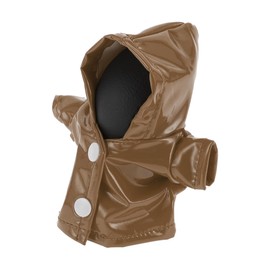 HEROFFIX 1 Pc Gear Shift Knob Cover Stick Shifting Handle Protector Hoodie Style Brown Faux Leather